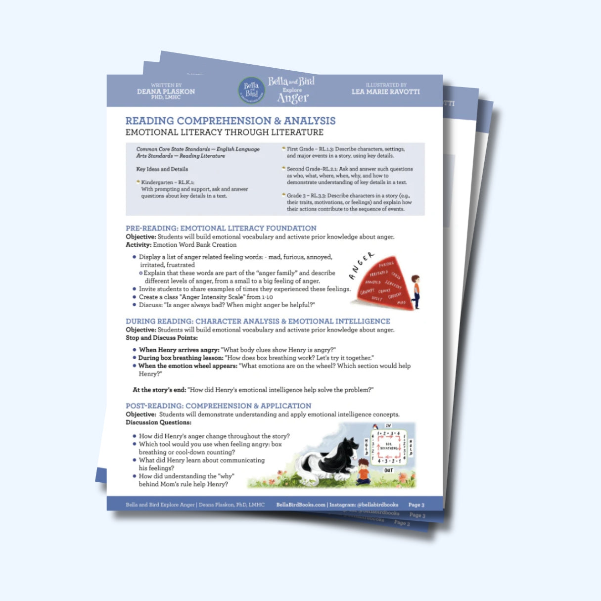 Bella and Bird Explore Anger - Core Curriculum (Grades K-3)